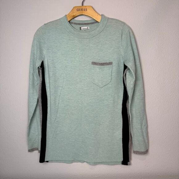 Smartwool Sz S Mint Shadow Pine Pocket Wool Blend Sweater Flaw Base Layer - Picture 1 of 9